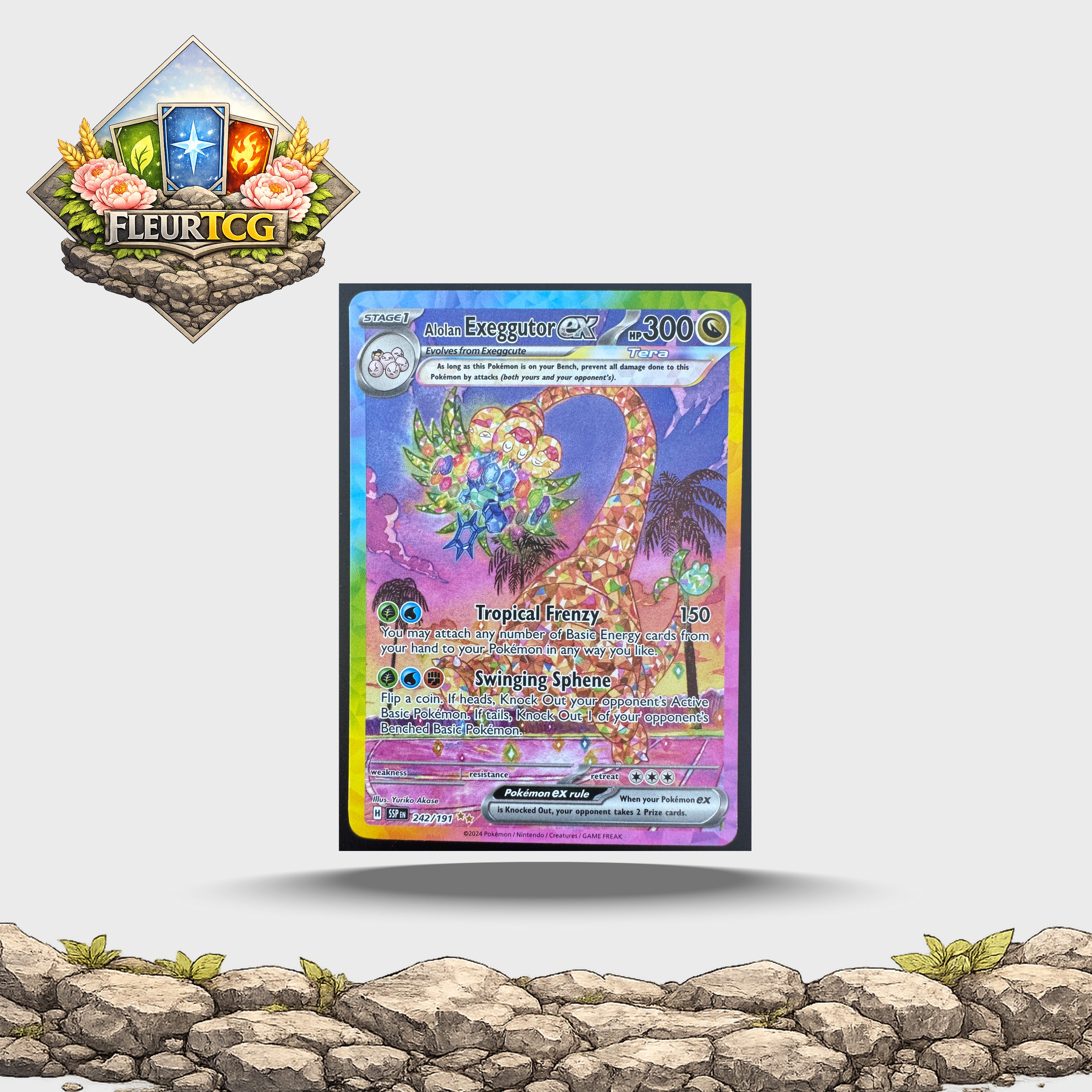 Alolan Exeggutor EX (242/191) SV08: Surging Sparks (SSP) - NM