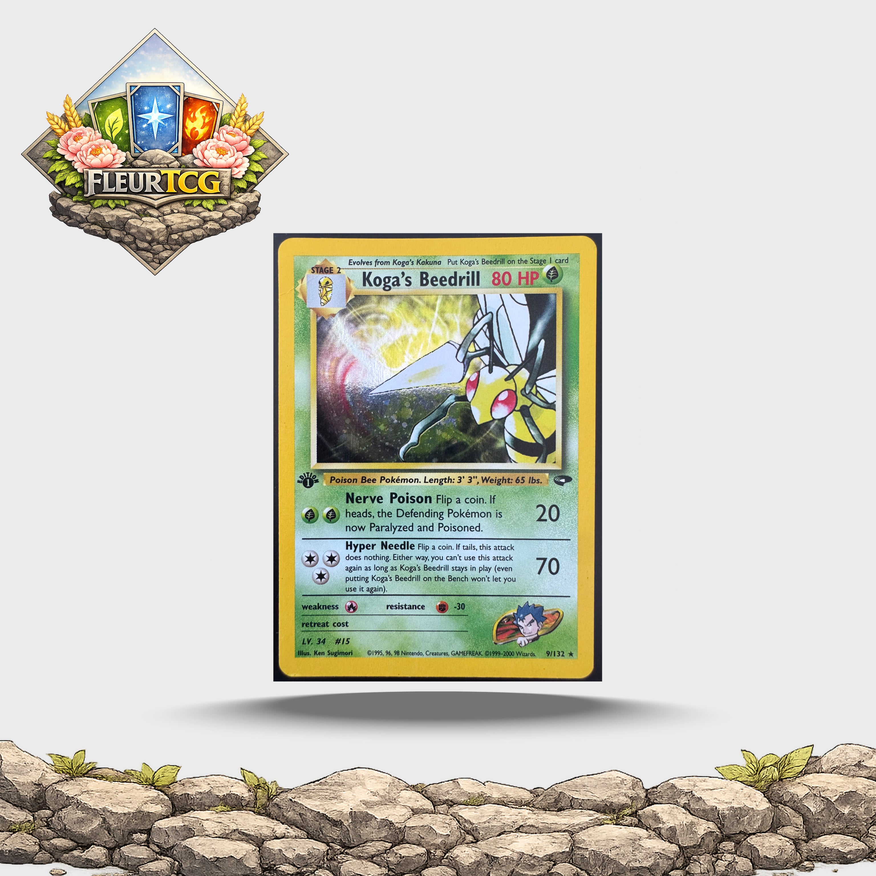 Koga's Beedrill (9/132) Gym Challenge (G2) 1st Edition - DMG