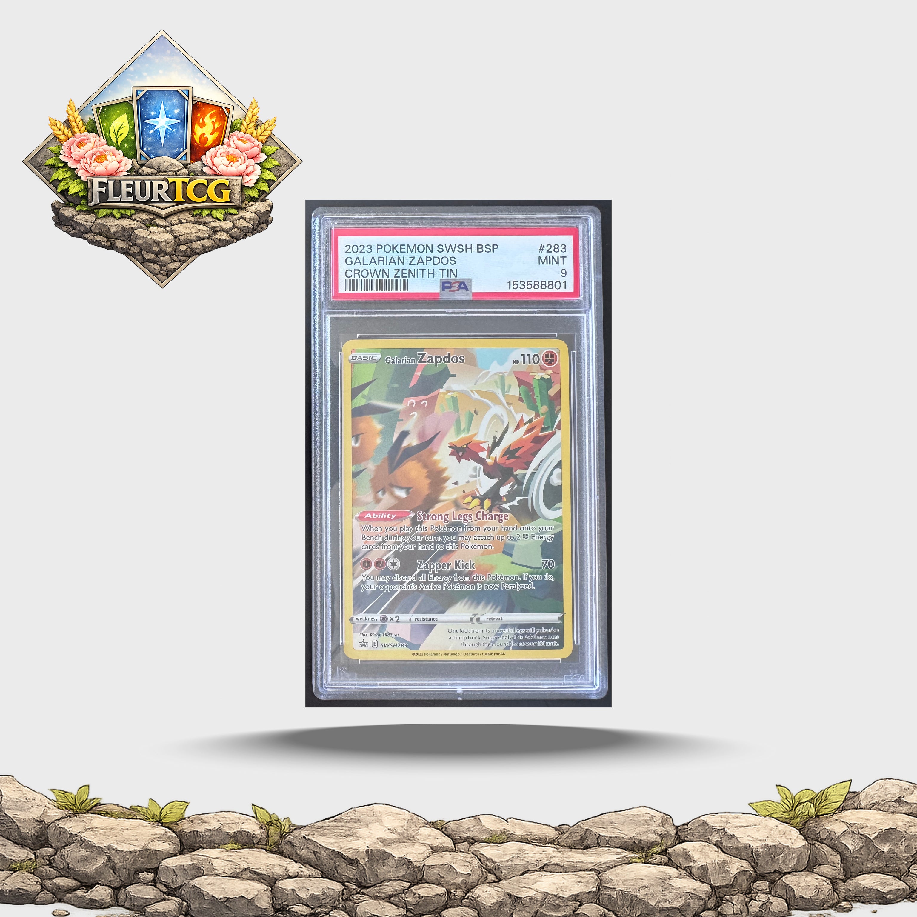 Galarian Zapdos #SWSH283 Black Star Promo (PSA 9)