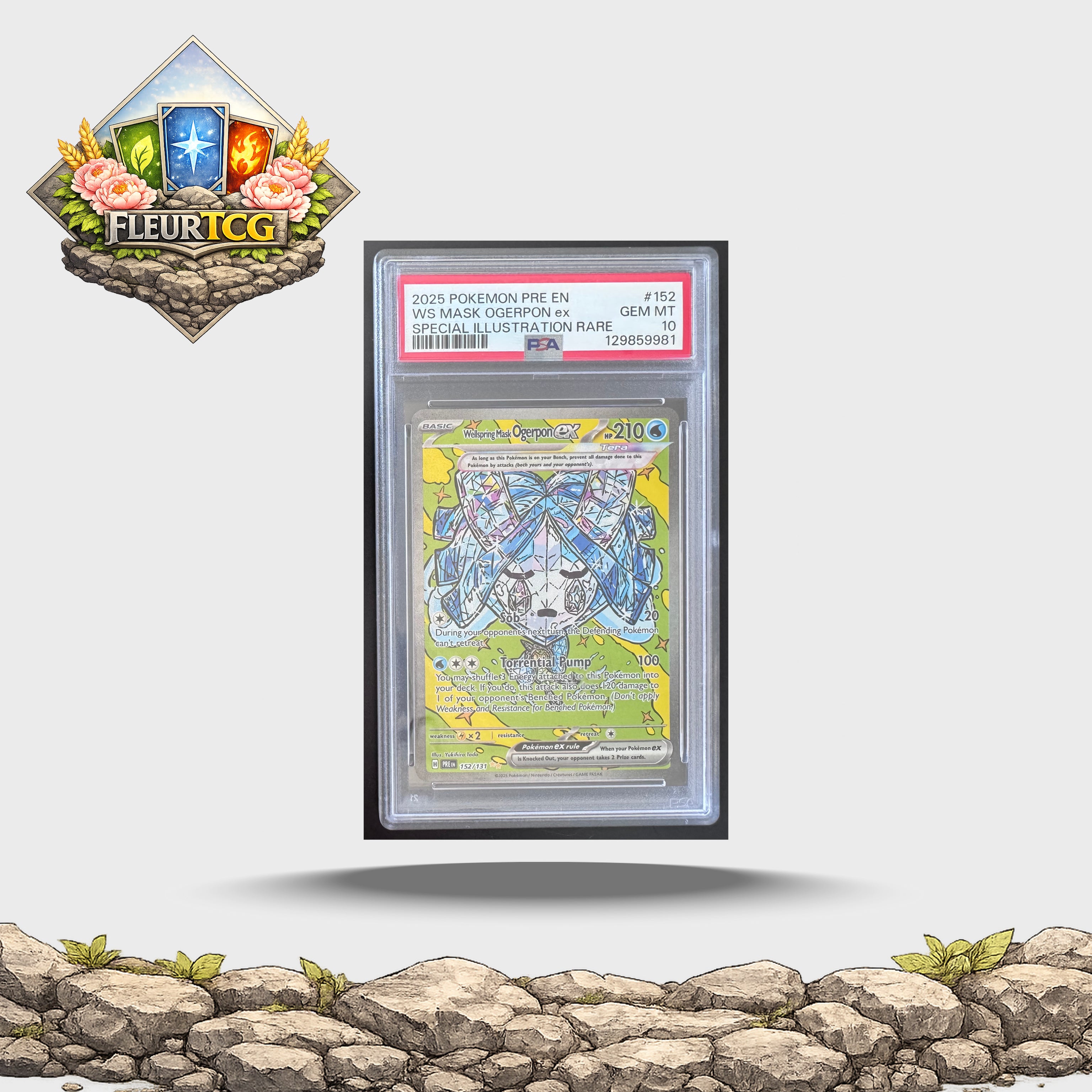 Wellspring Mask Ogerpon EX #152 (PSA 10)