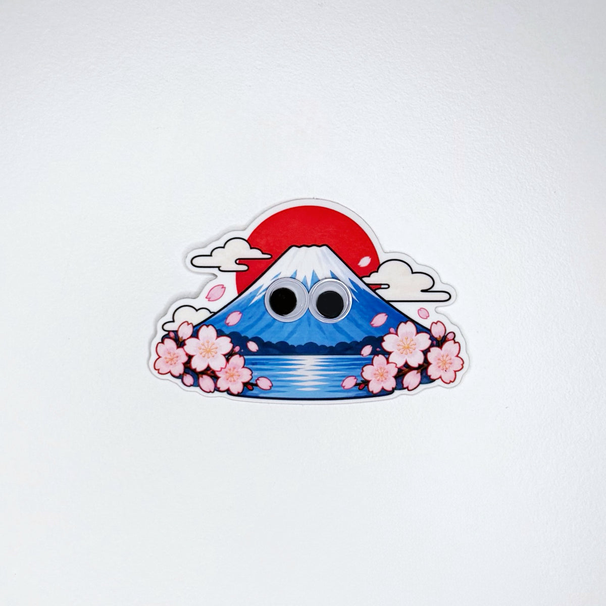 Mount Fuji 3D Googly Eyes Handmade Matte Vinyl Sticker