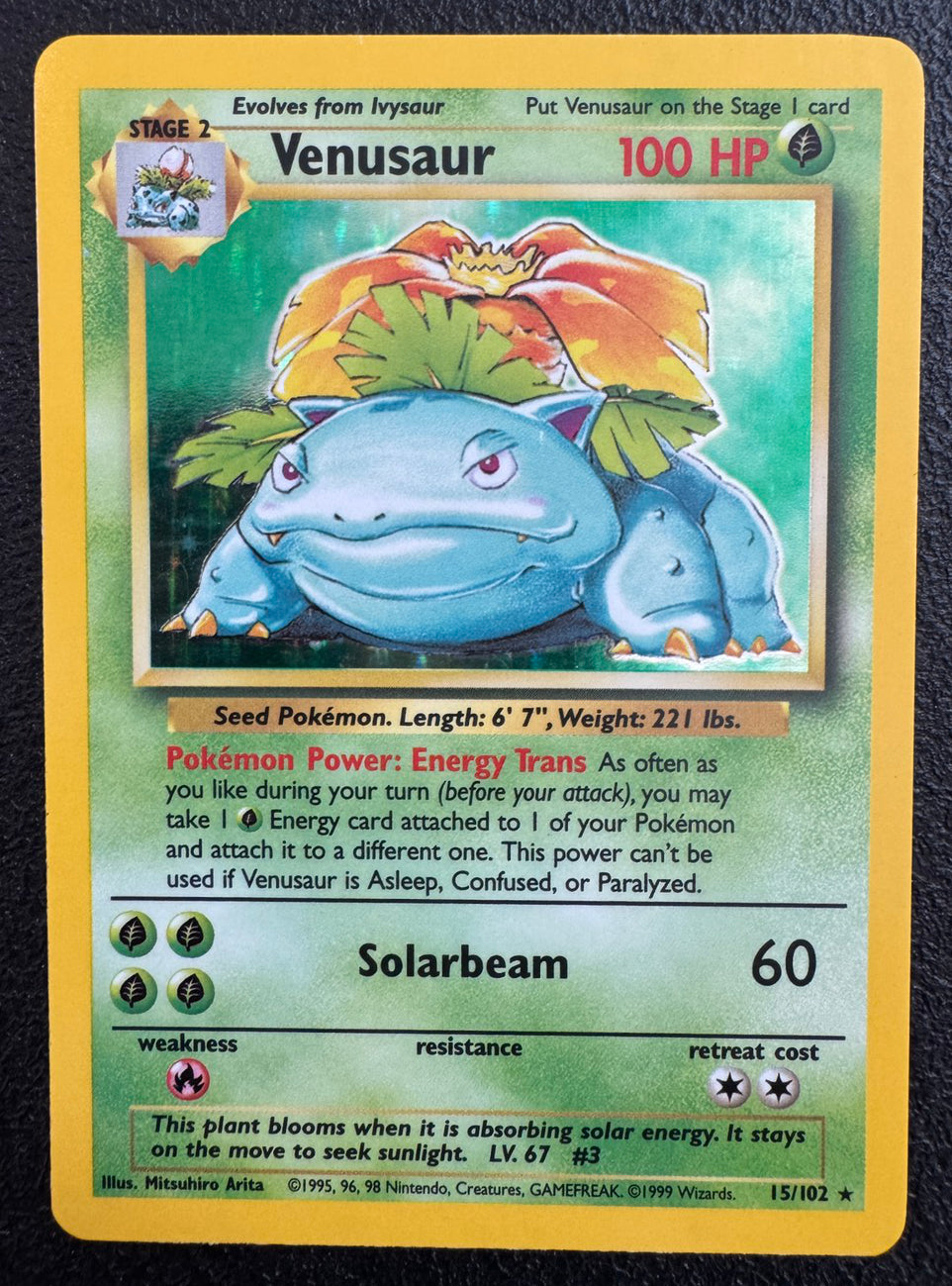 Venusaur (15/102) Base Set - MP