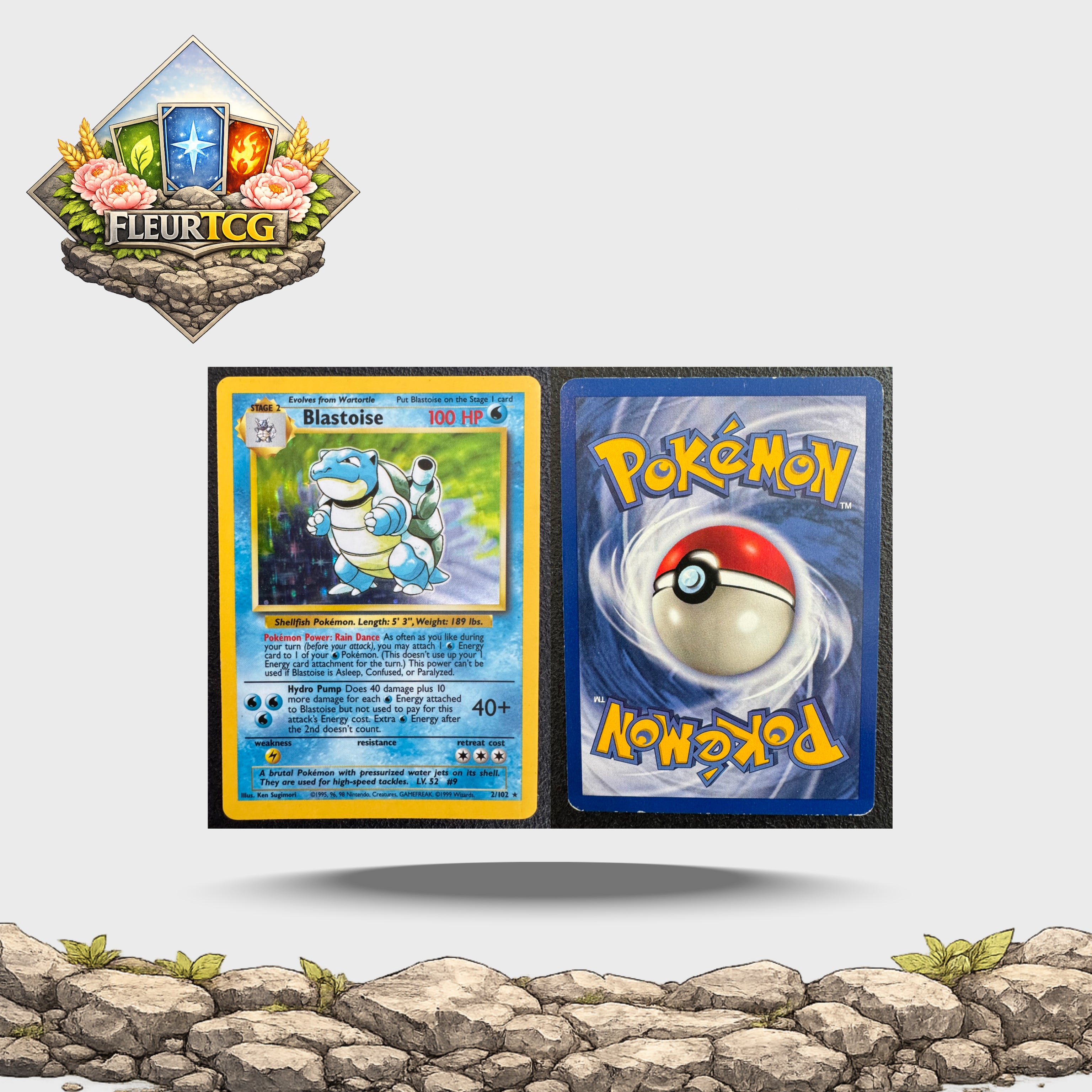 Blastoise (2/102) Base Set - MP