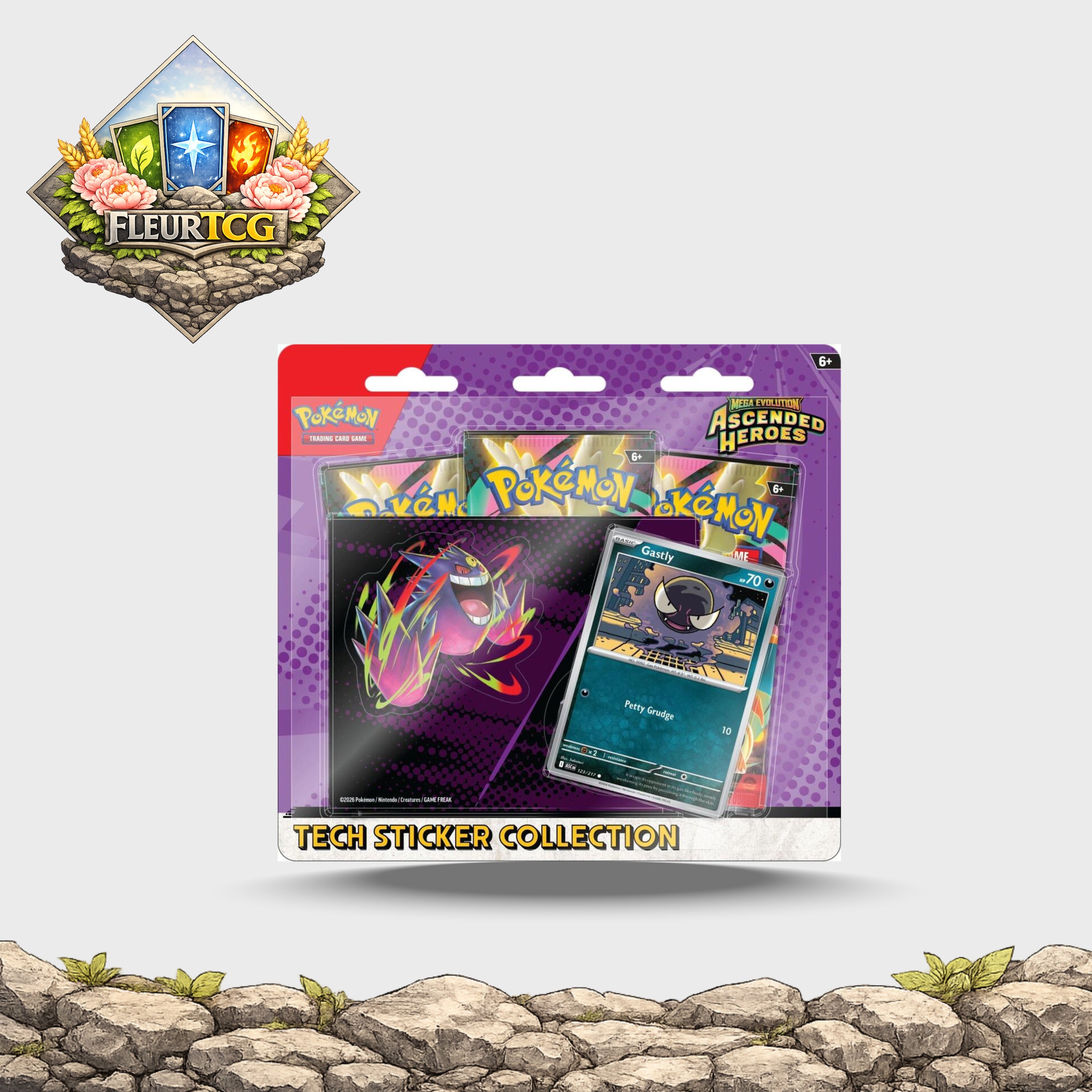 Mega Evolution Ascended Heroes Tech Sticker Collection (Gastly)