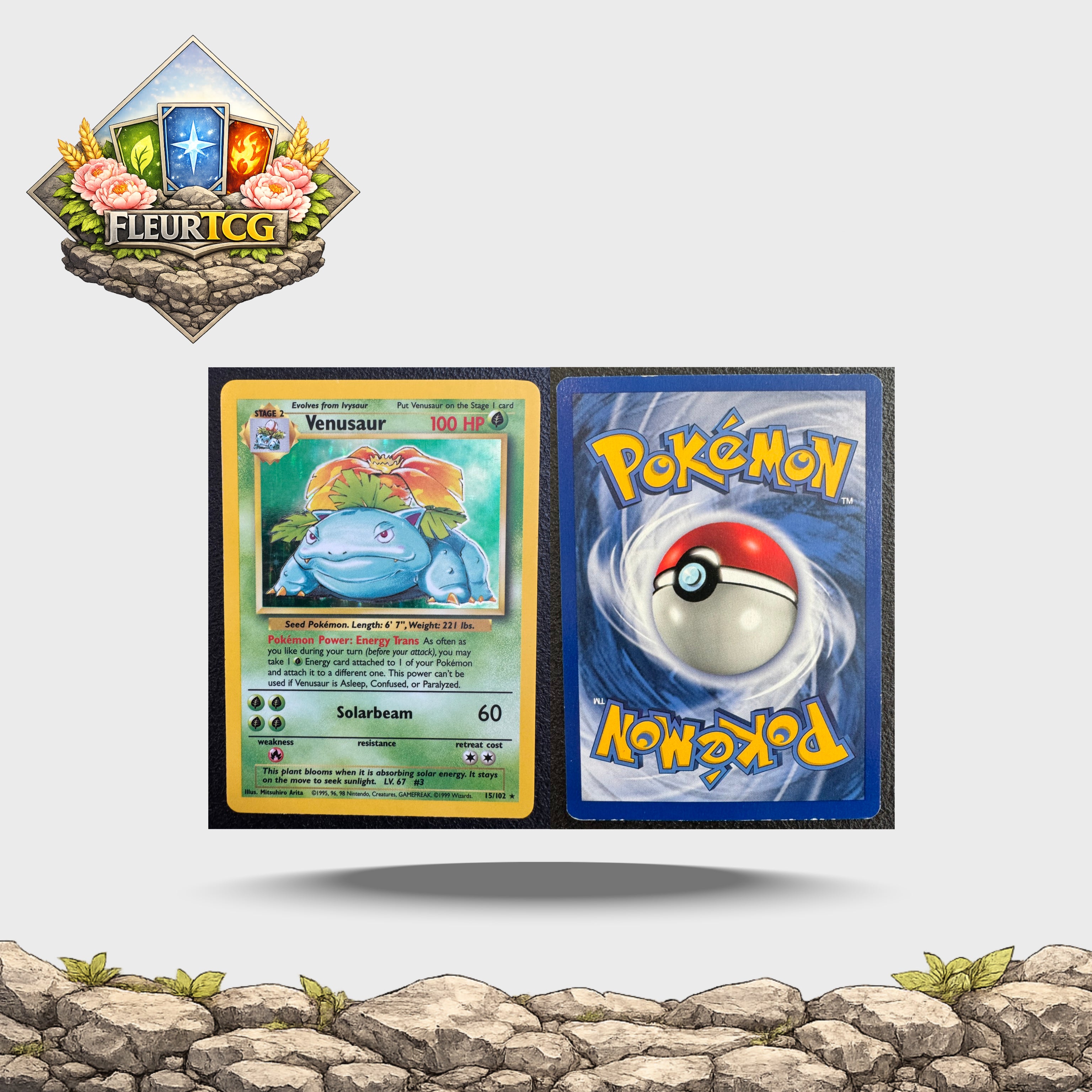 Venusaur (15/102) Base Set - MP